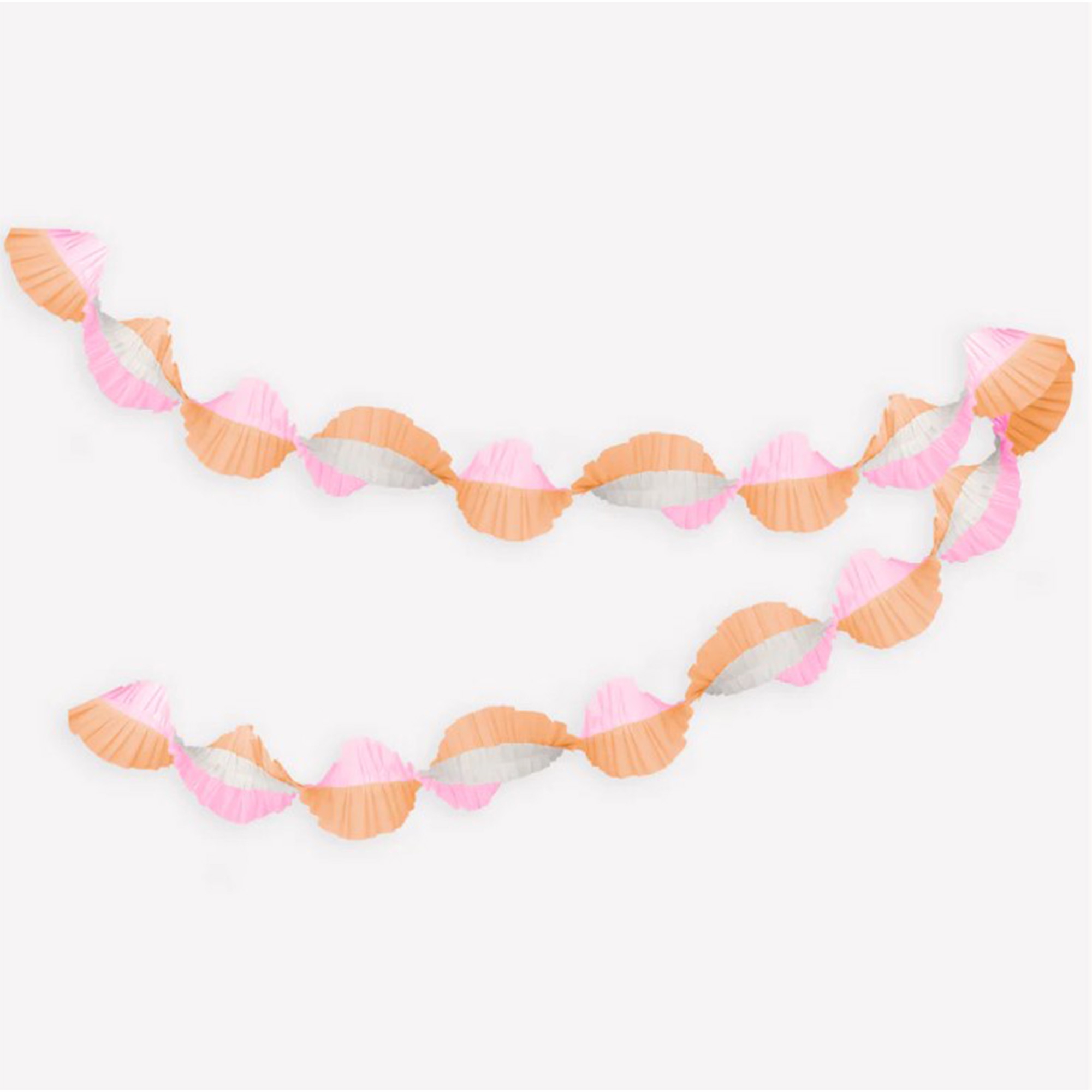 Meri Meri - Krepppapier Streifen, Pfirsich & Rosa Zubehor, Schmuck, Halskette, Papier, Blütenblatt