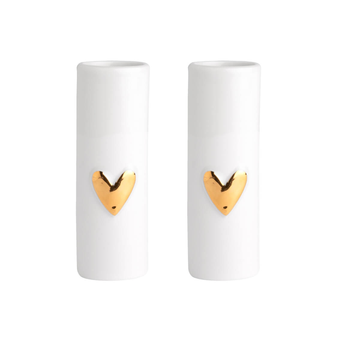 Räder Design - Minivasen 2er Set "♥", Gold