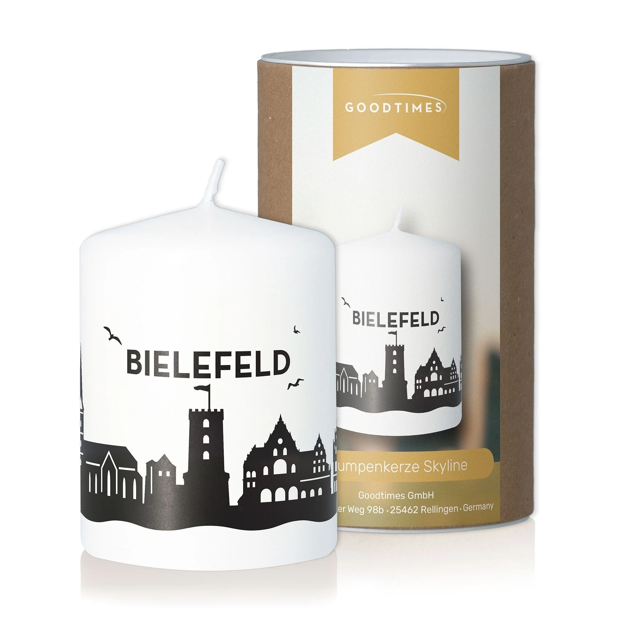 LED, Kerze, Stadtansicht, Bielefeld, Duftlose Kerze