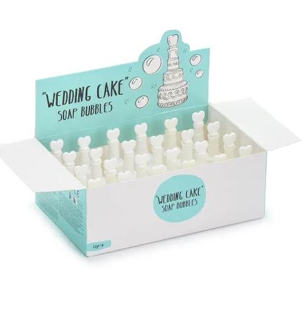 24 Seifenblasen Hochzeitstorte Weiß 24 Seifenblasen Hochzeitstorte Weiß