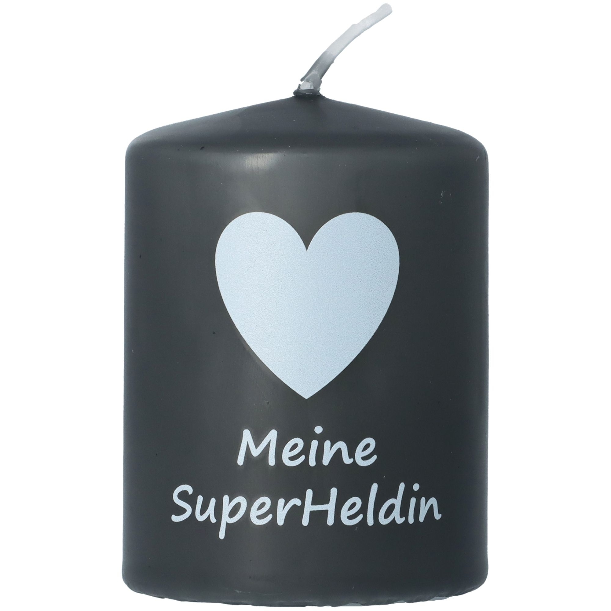 Kerze Schwarz "Meine SuperHeldin" Kerze Schwarz "Meine SuperHeldin"
