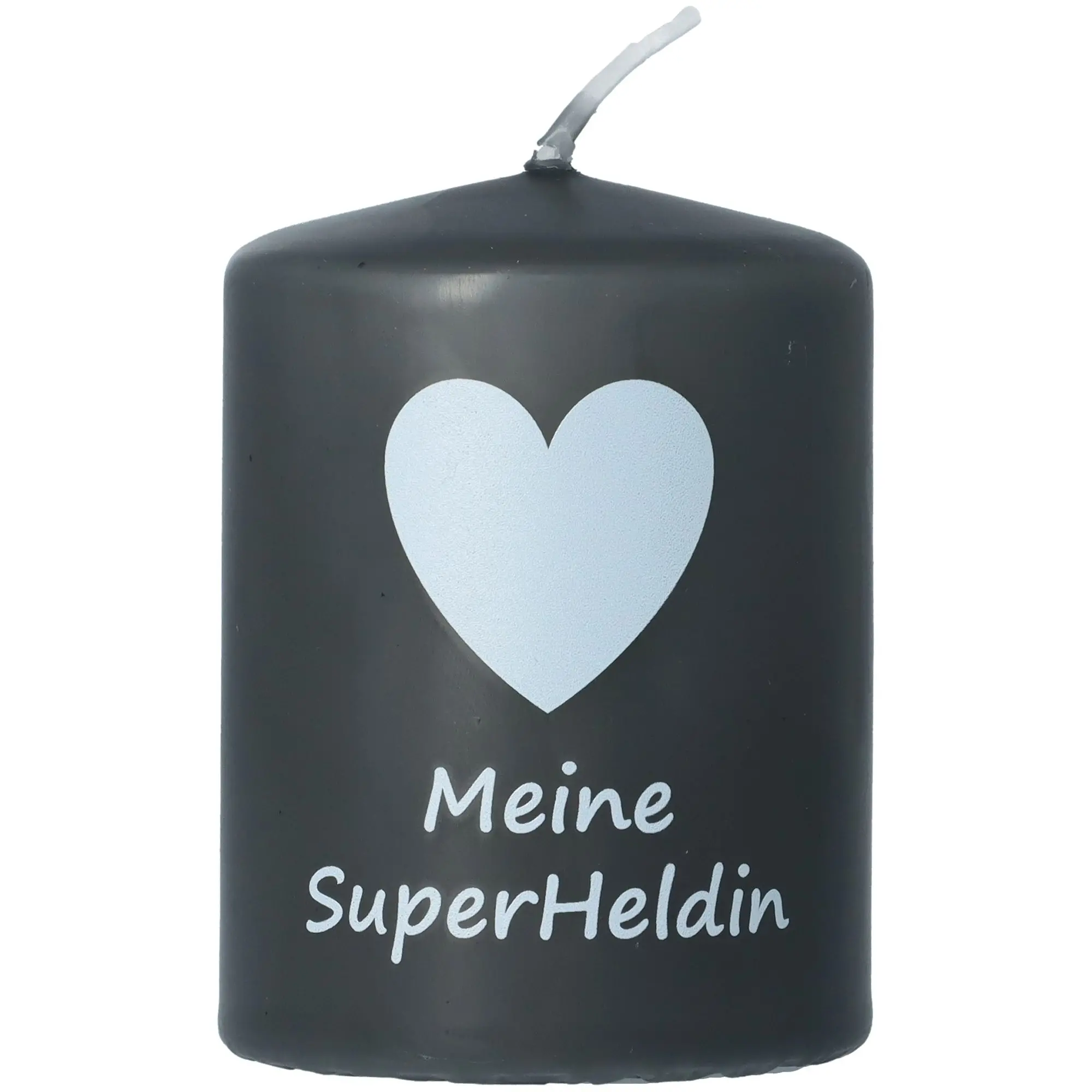 Kerze Schwarz "Meine SuperHeldin"