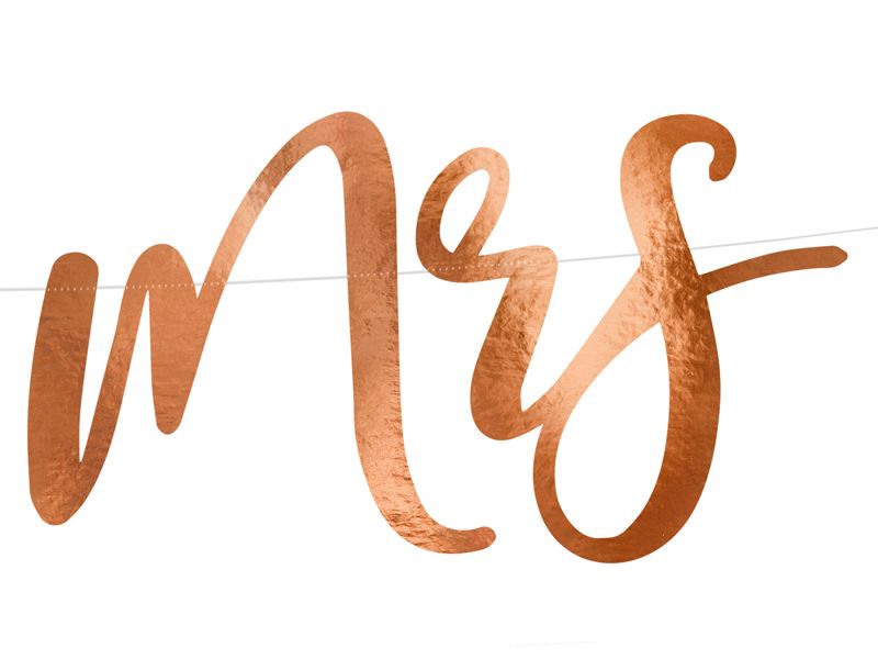 Girlande "Mr & Mrs", Roségold