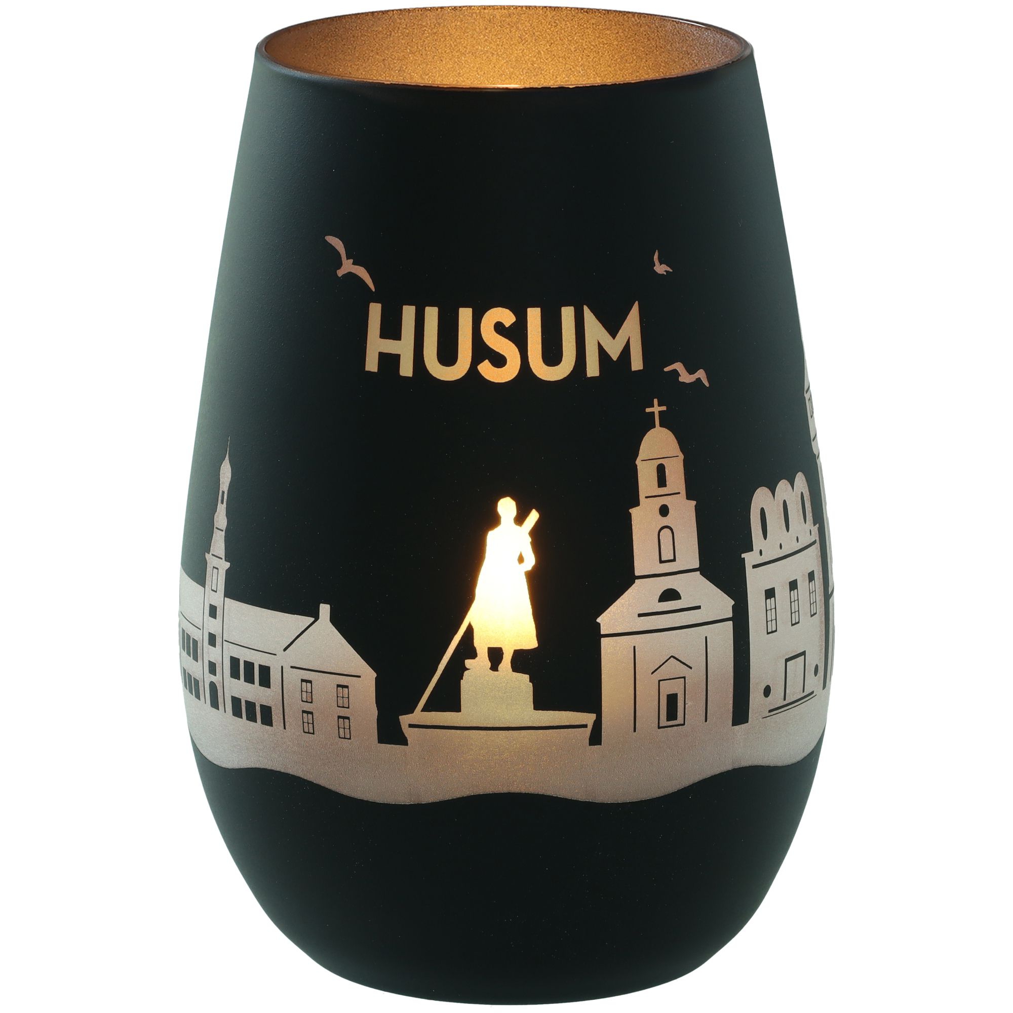 Windlicht Skyline Husum Schwarz/Silber Windlicht Skyline Husum Schwarz/Silber