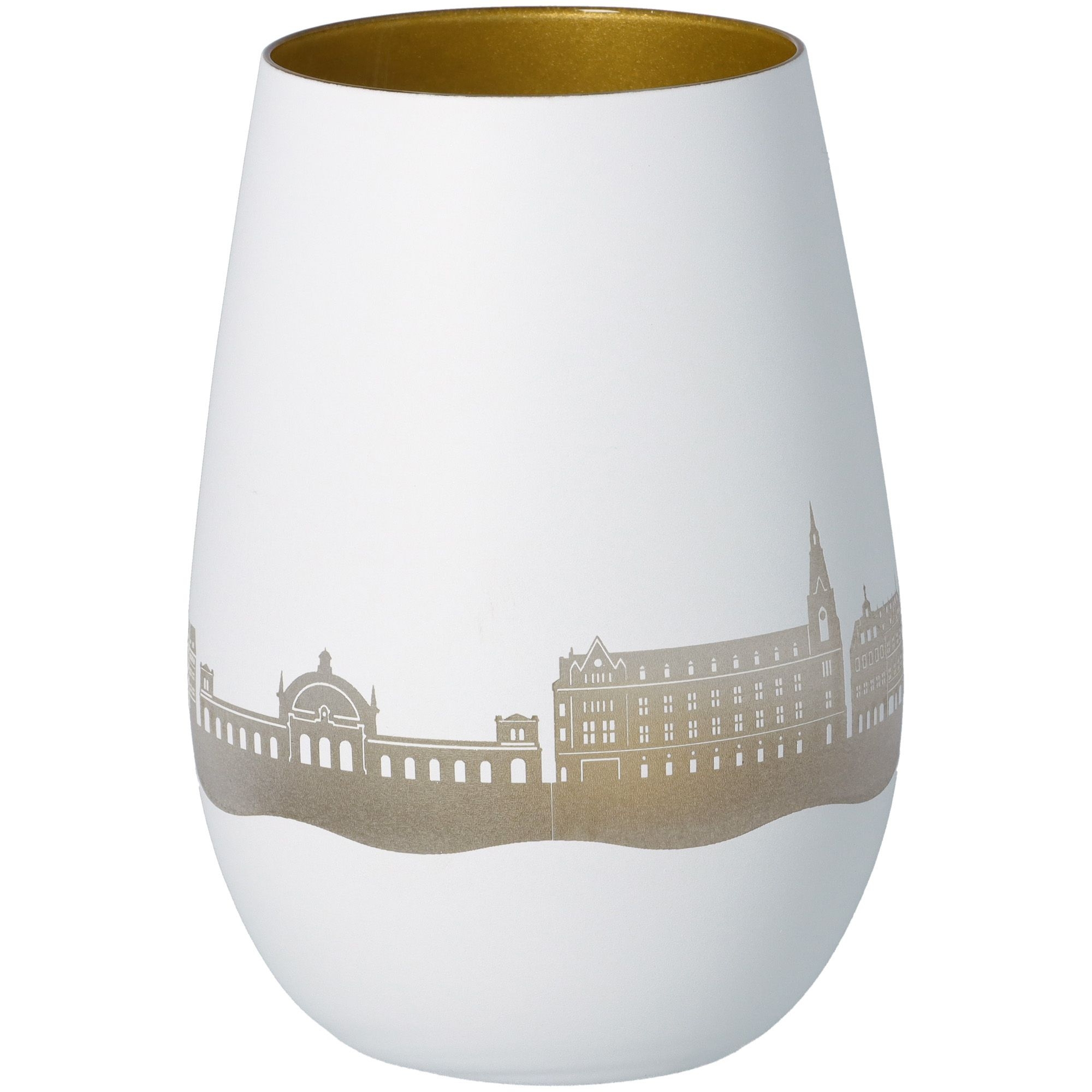Windlicht Skyline Erfurt Weiß/Gold Windlicht Skyline Erfurt Weiß/Gold