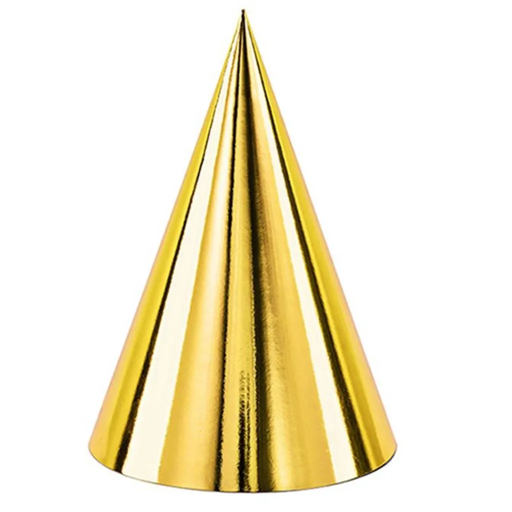 6 Partyhütchen Gold