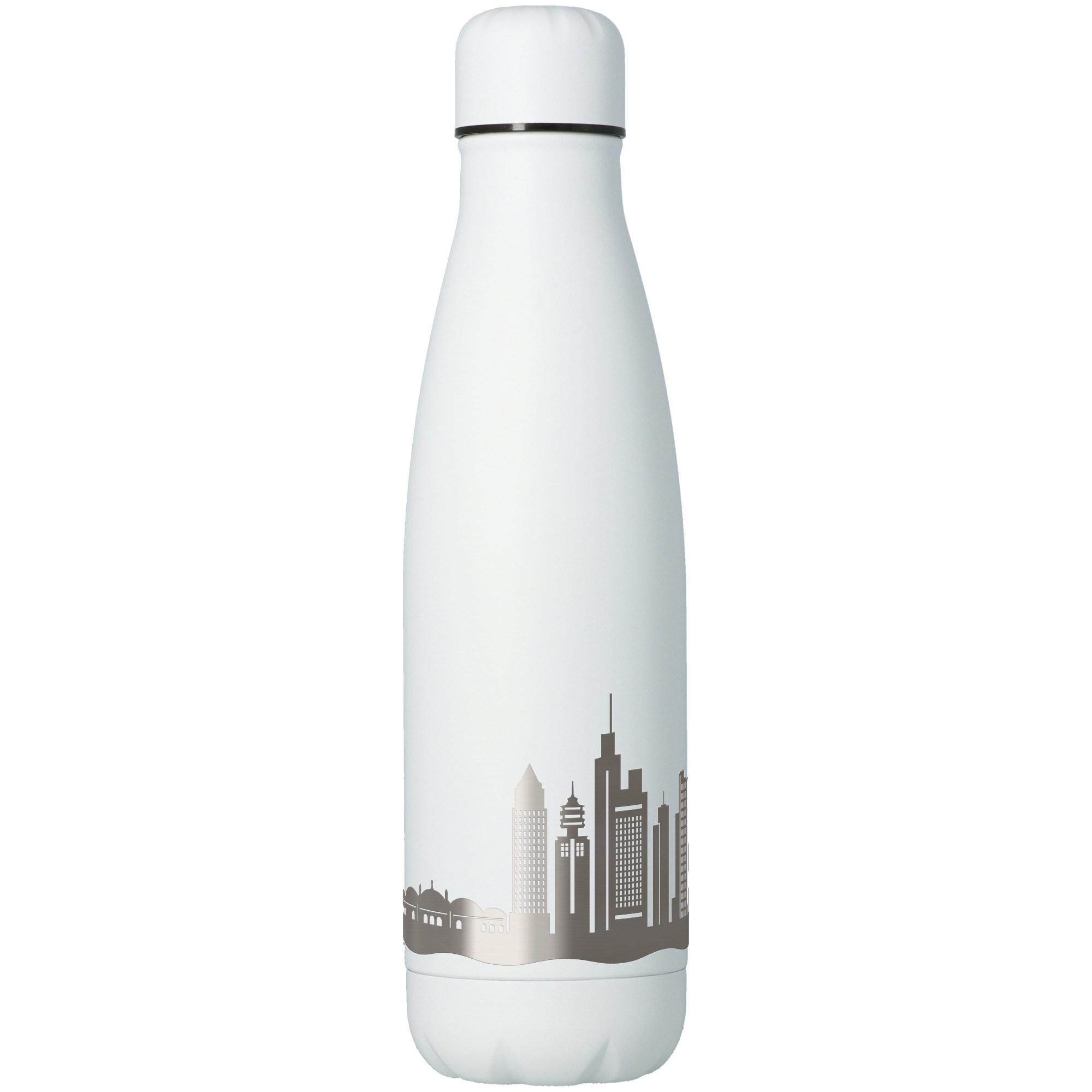 cf1ea94de3a088b55a2cf327fdb00dbc589a2d9f Trinkflasche Skyline Frankfurt Weiß 500ml