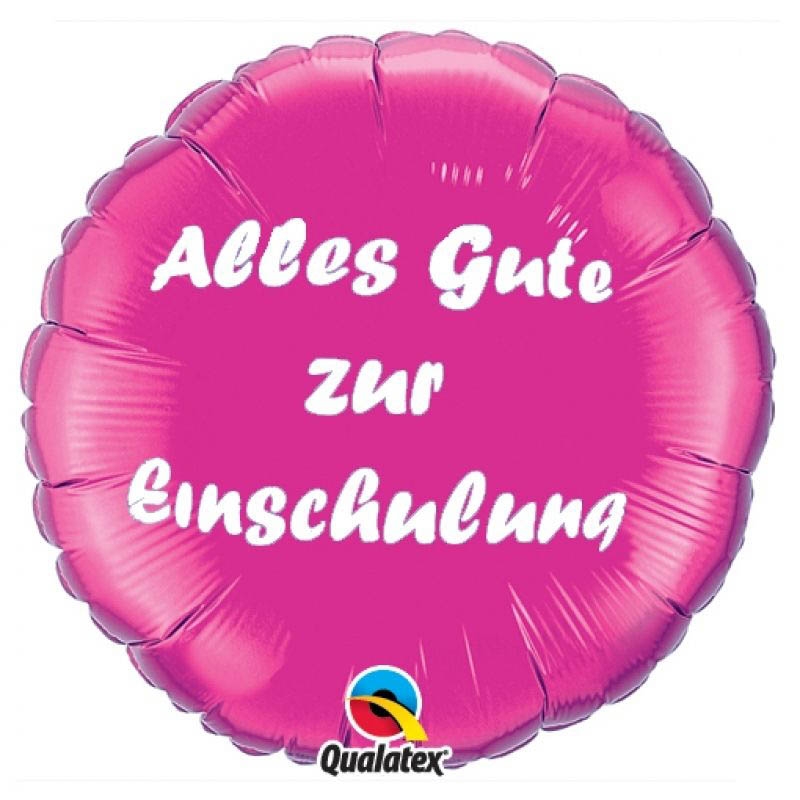 Folienballon Alles Gute zur Einschulung Pink 46cm Folienballon Alles Gute zur Einschulung Pink 46cm