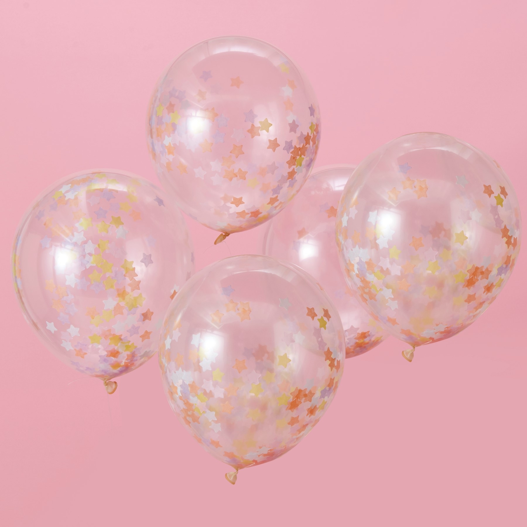 Make a Wish Einhorn - 5 Sternenkonfetti-Ballons Ø 30cm