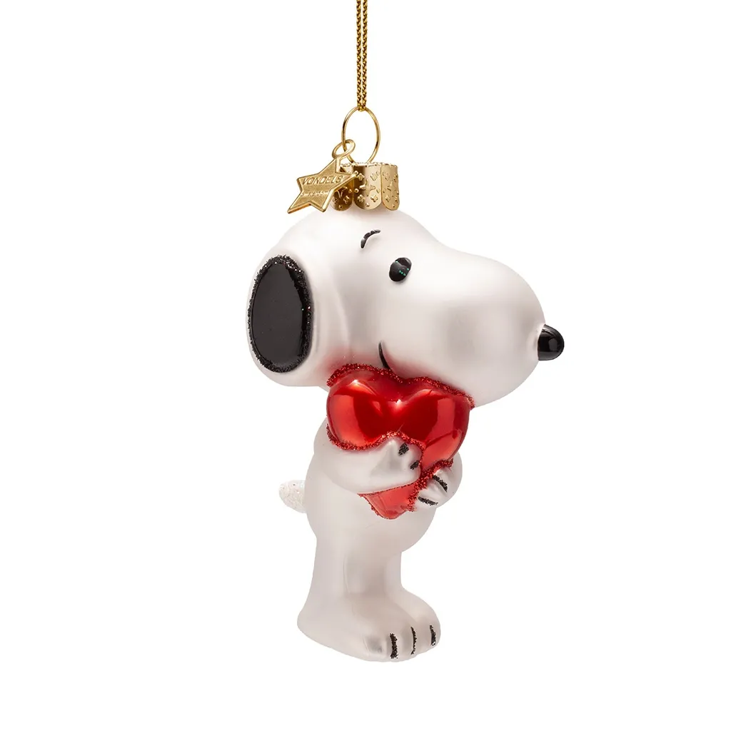 Vondels Weihnachtskugel "Snoopy mit Herz"