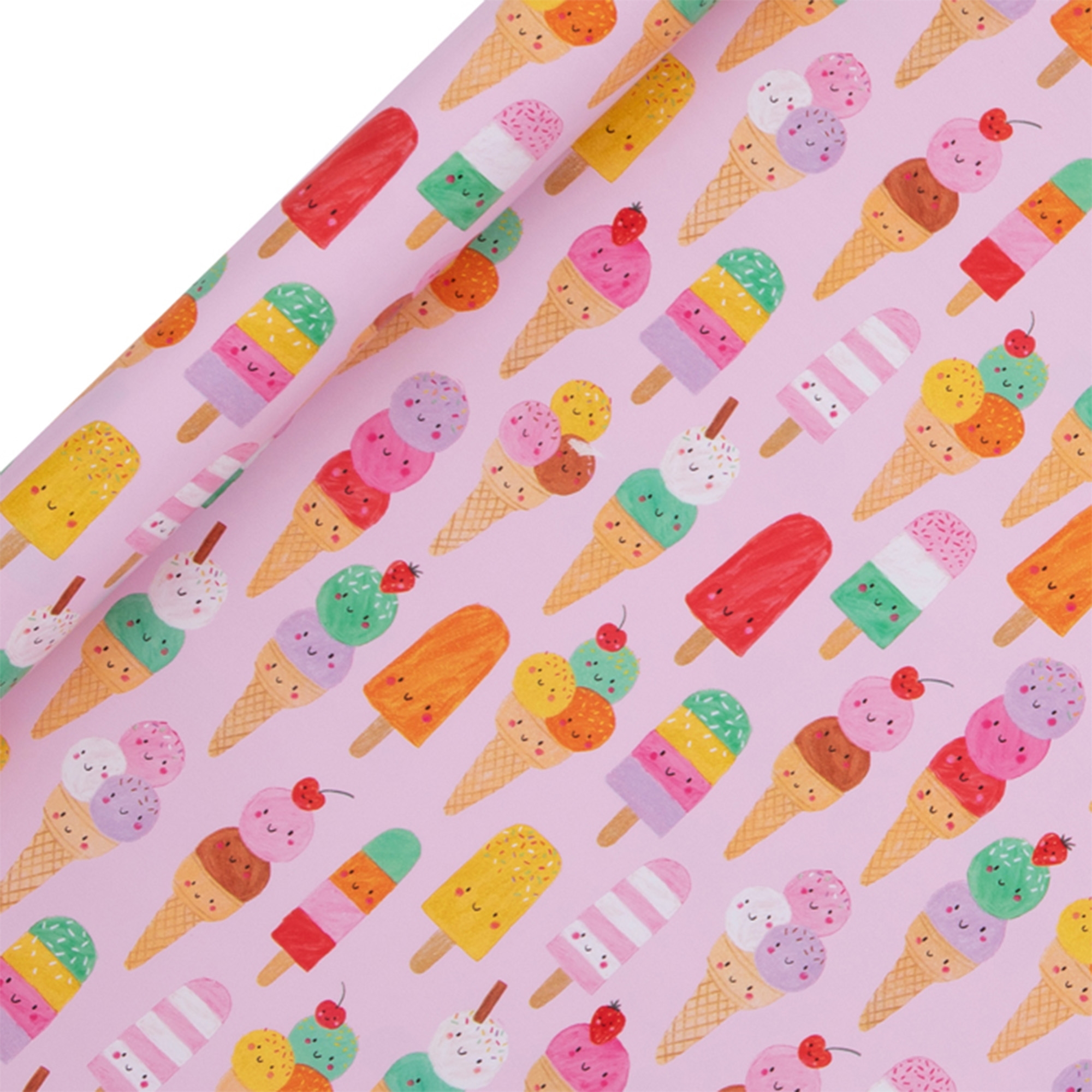 Geschenkpapier auf Rolle "Cool Ice Cream Pink" 4m Geschenkpapier auf Rolle "Cool Ice Cream Pink" 4m