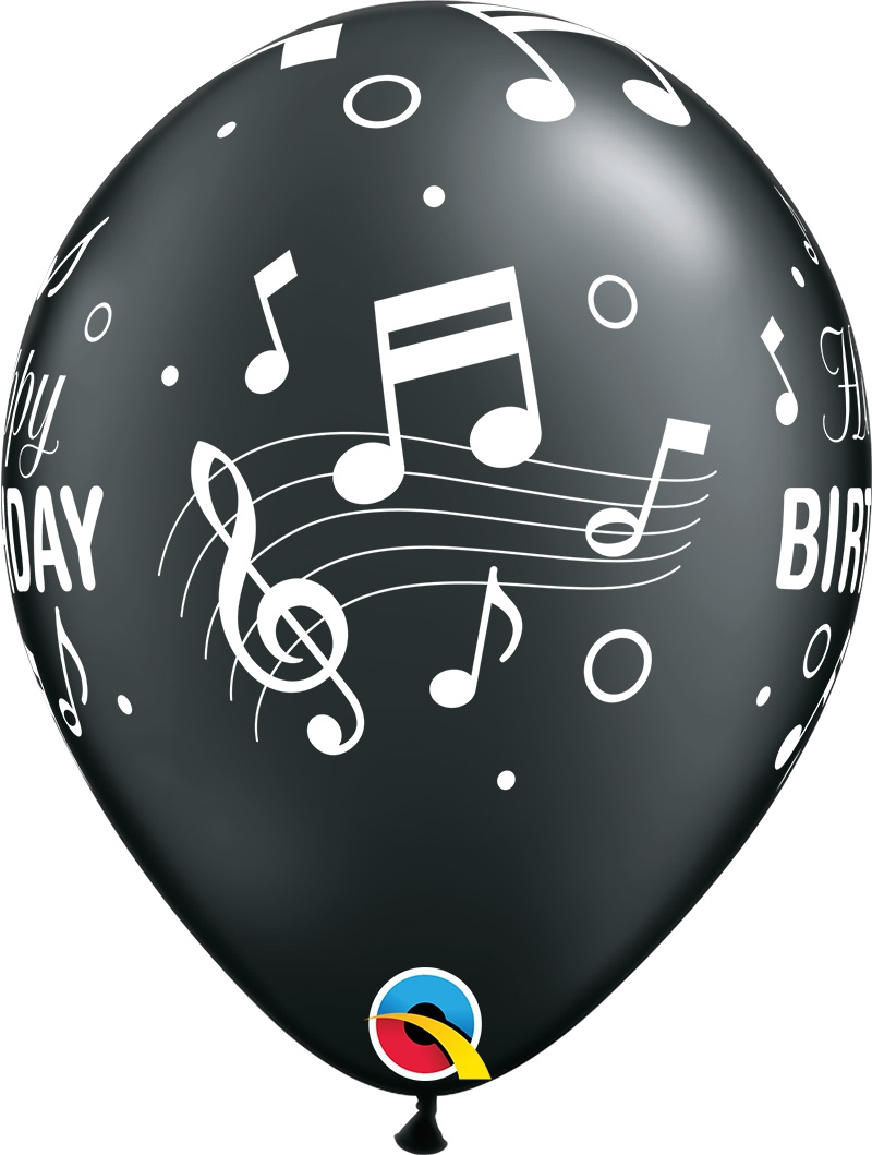 Qualatex Latexballon "H.B." Musik Ø 30cm Qualatex Latexballon "H.B." Musik Ø 30cm