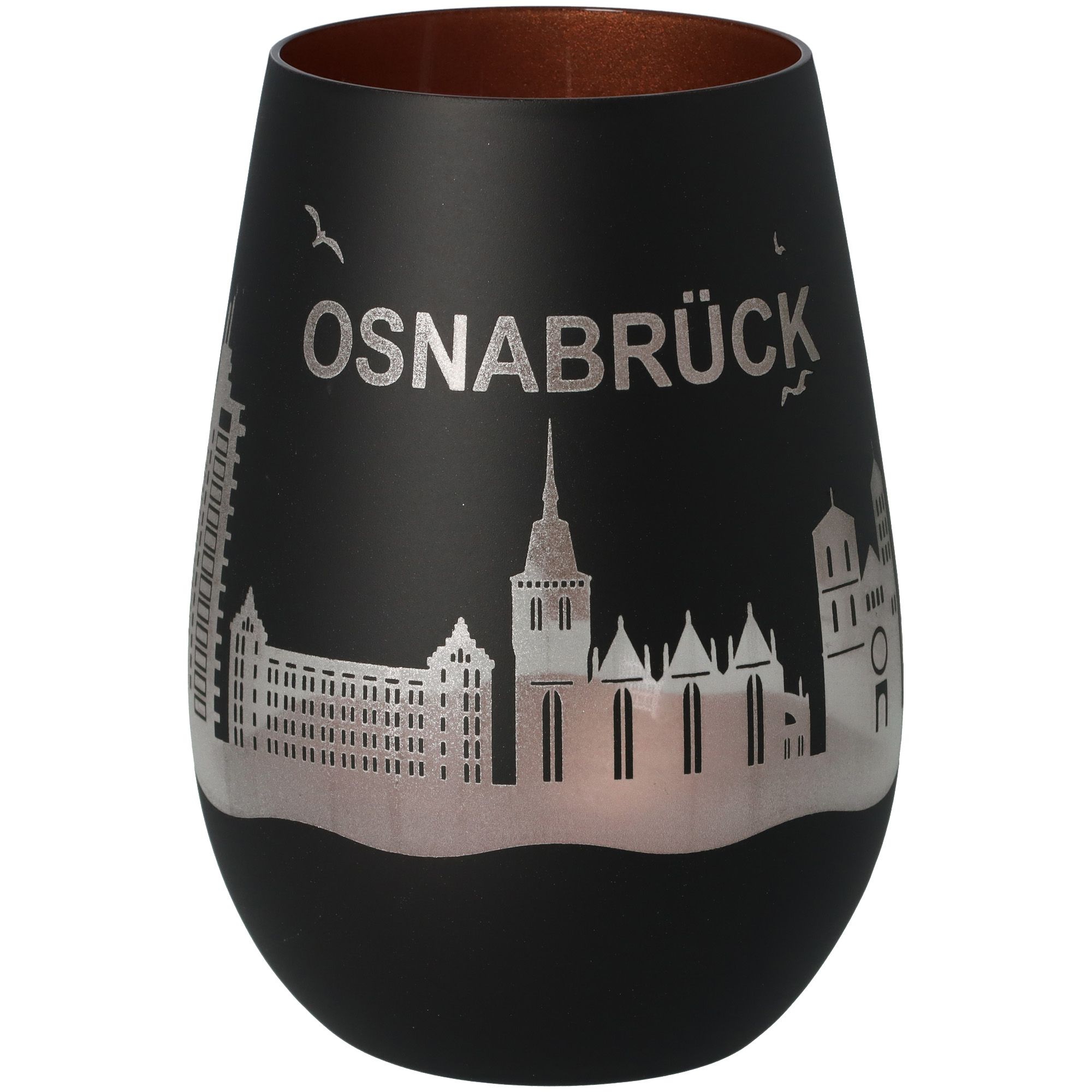 Windlicht Skyline Osnabrück Schwarz/Bronze Windlicht Skyline Osnabrück Schwarz/Bronze
