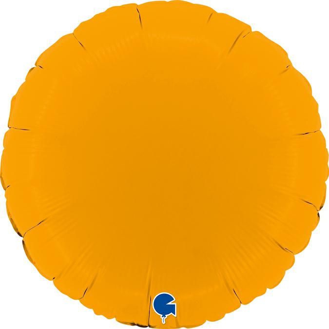 Folienballon Rund Matte Senfgelb 45cm