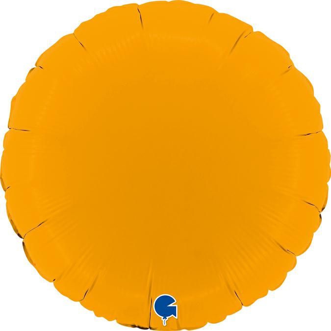 Folienballon Rund Matte Senfgelb 45cm Folienballon Rund Matte Senfgelb 45cm