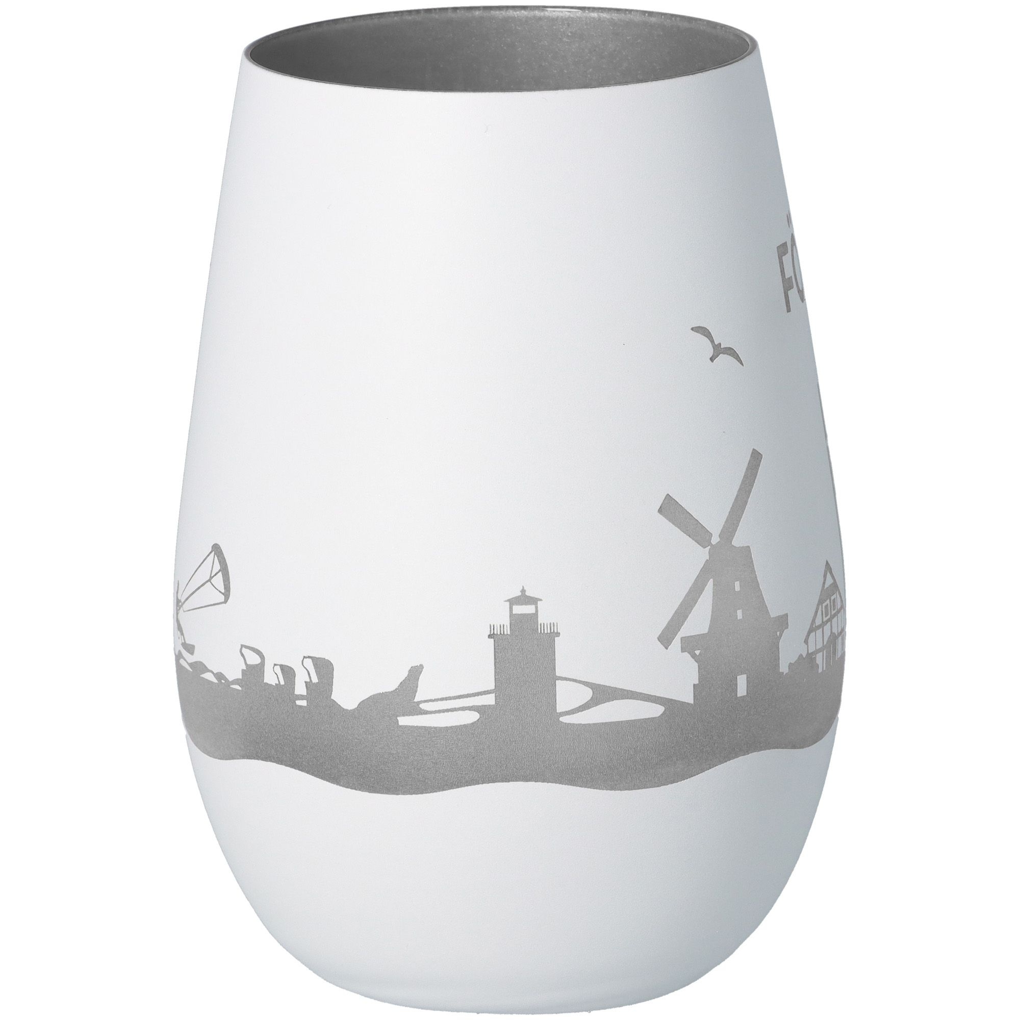 Windlicht Skyline Föhr Weiß/Silber Windlicht Skyline Föhr Weiß/Silber
