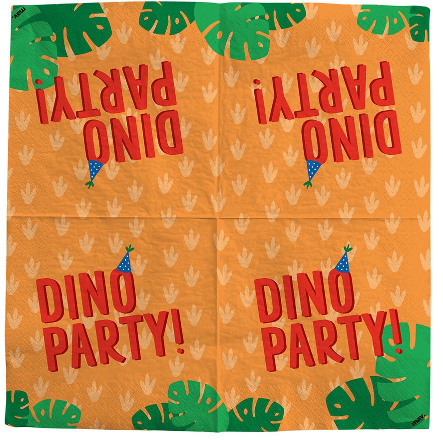 Servietten "Dino Party!", 20 Stück Servietten "Dino Party!", 20 Stück