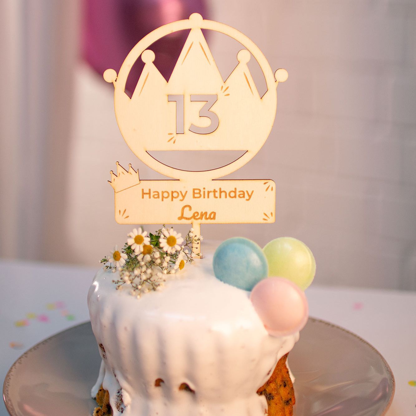 Cake Topper Ballon Krone