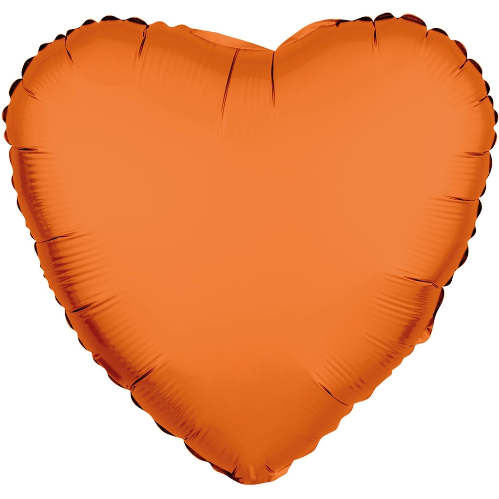 Folienballon Herz Neon Orange 45cm
