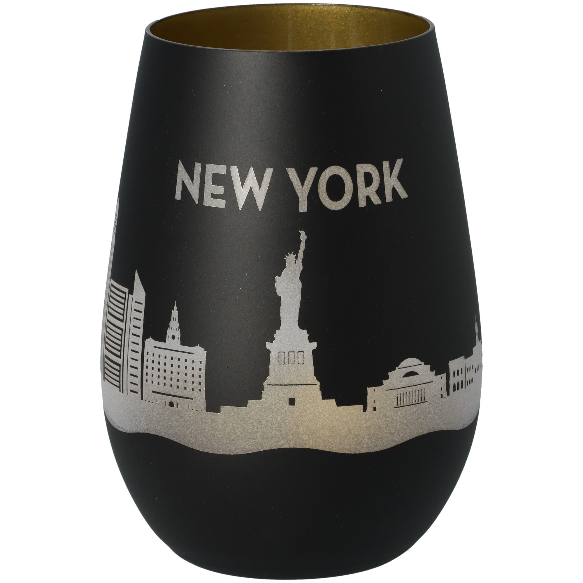 Windlicht Skyline New York Schwarz/Gold Windlicht Skyline New York Schwarz/Gold