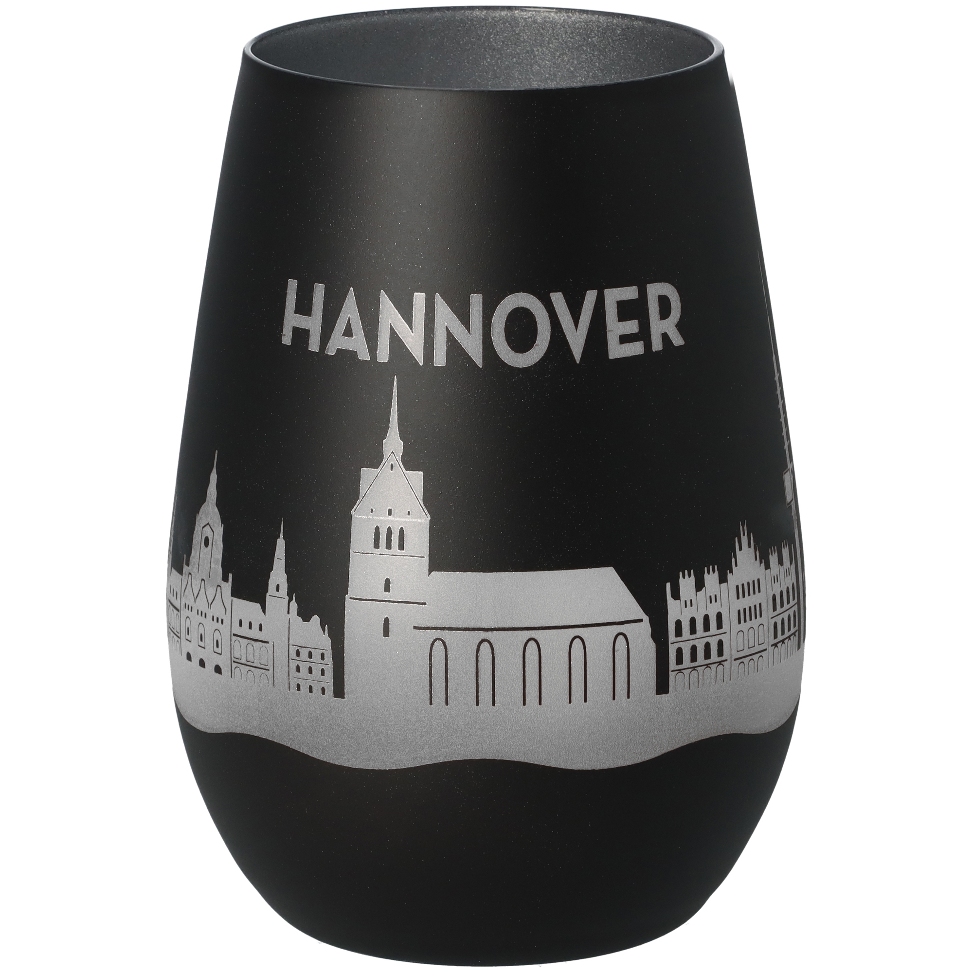 Windlicht Skyline Hannover Schwarz/Silber Windlicht Skyline Hannover Schwarz/Silber