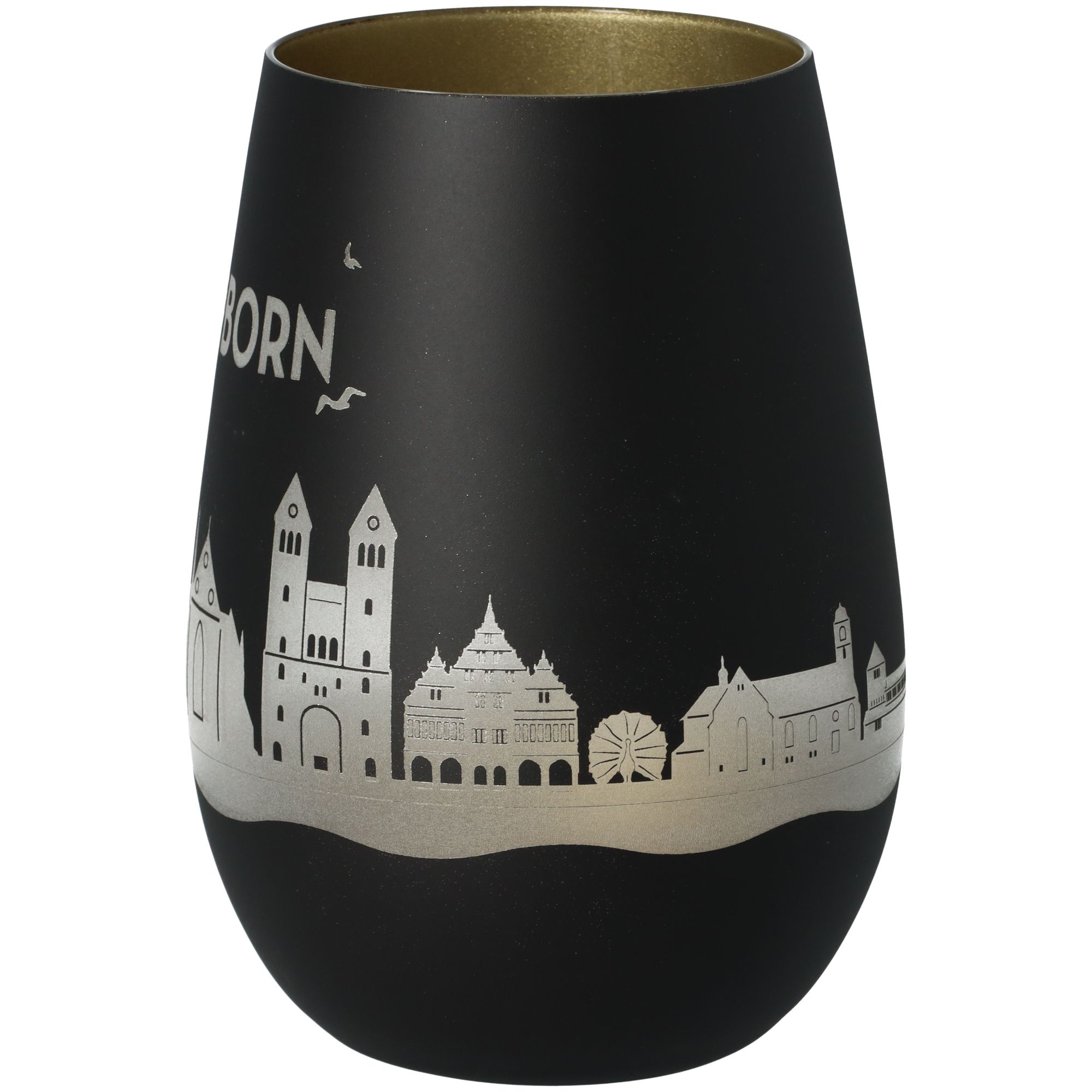 Windlicht Skyline Paderborn Schwarz/Gold Windlicht Skyline Paderborn Schwarz/Gold
