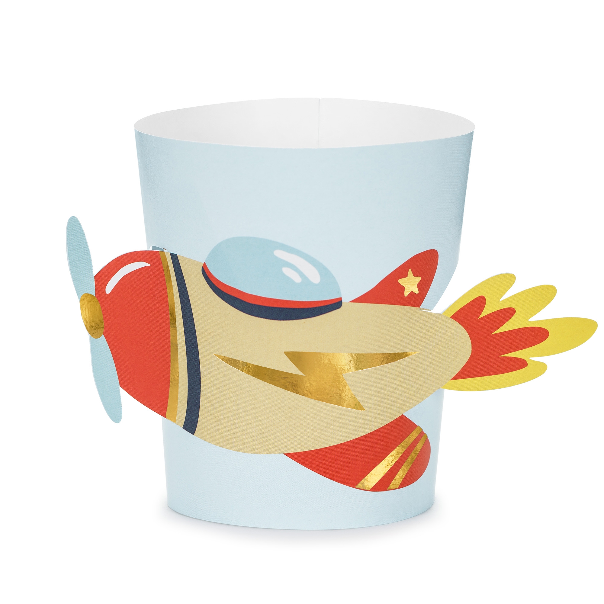 Manschetten für Becher "Flugzeug" 6 Stück Pokal