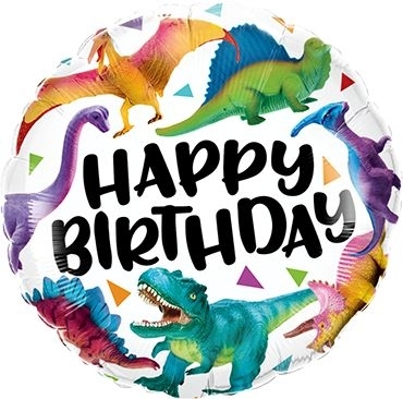 Folienballon Happy Birthday "Dinosaurier" 46cm