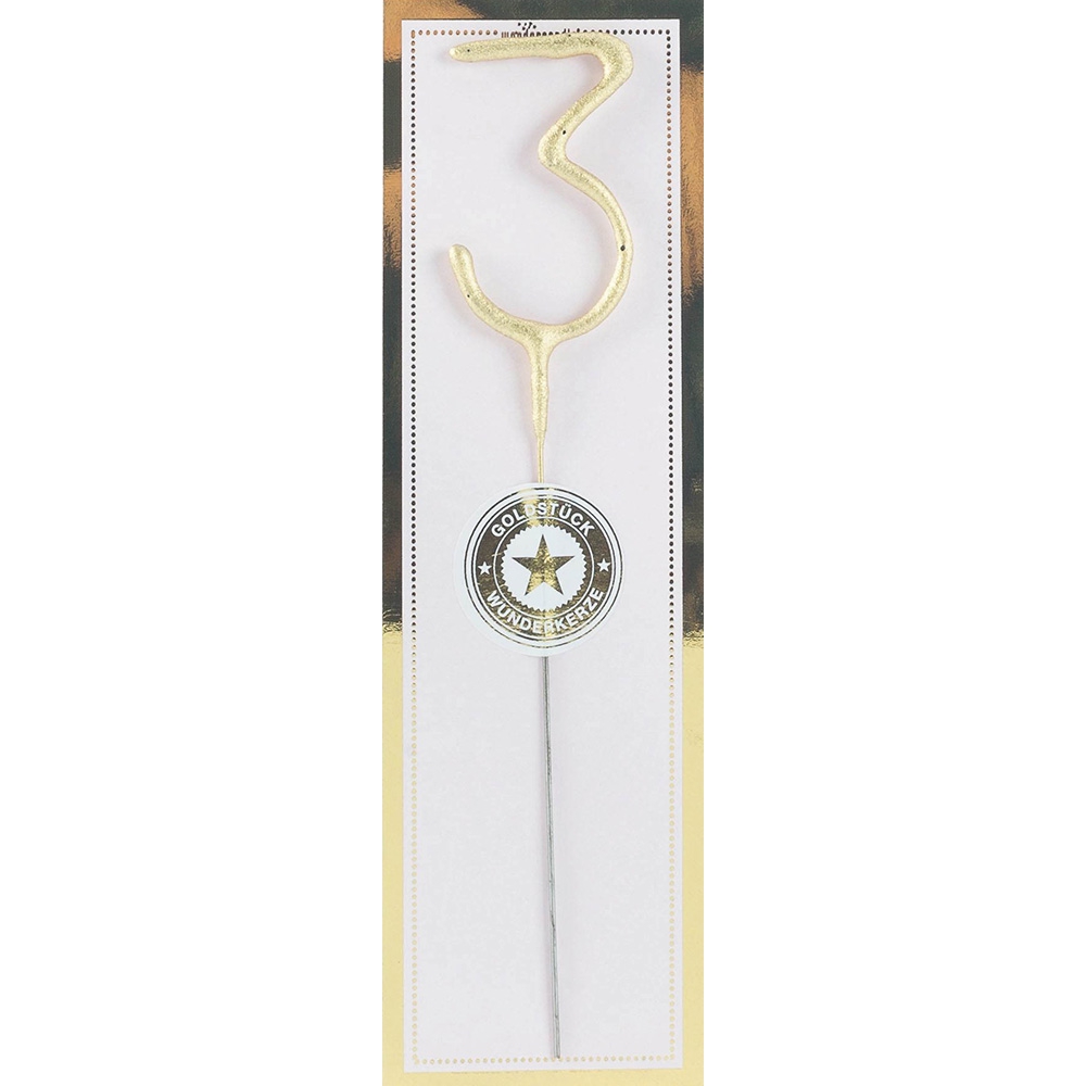 Wunderkerze Zahl 3 Gold Wunderkerze Zahl 3 Gold