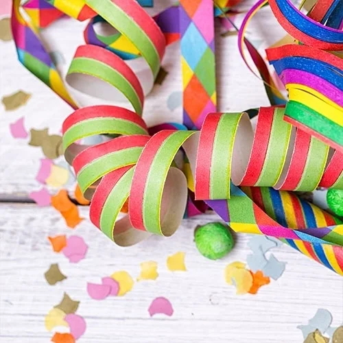 Konfetti, Party Dekoration, Rasch Kinderspaß, Seidenband, Schleifenband