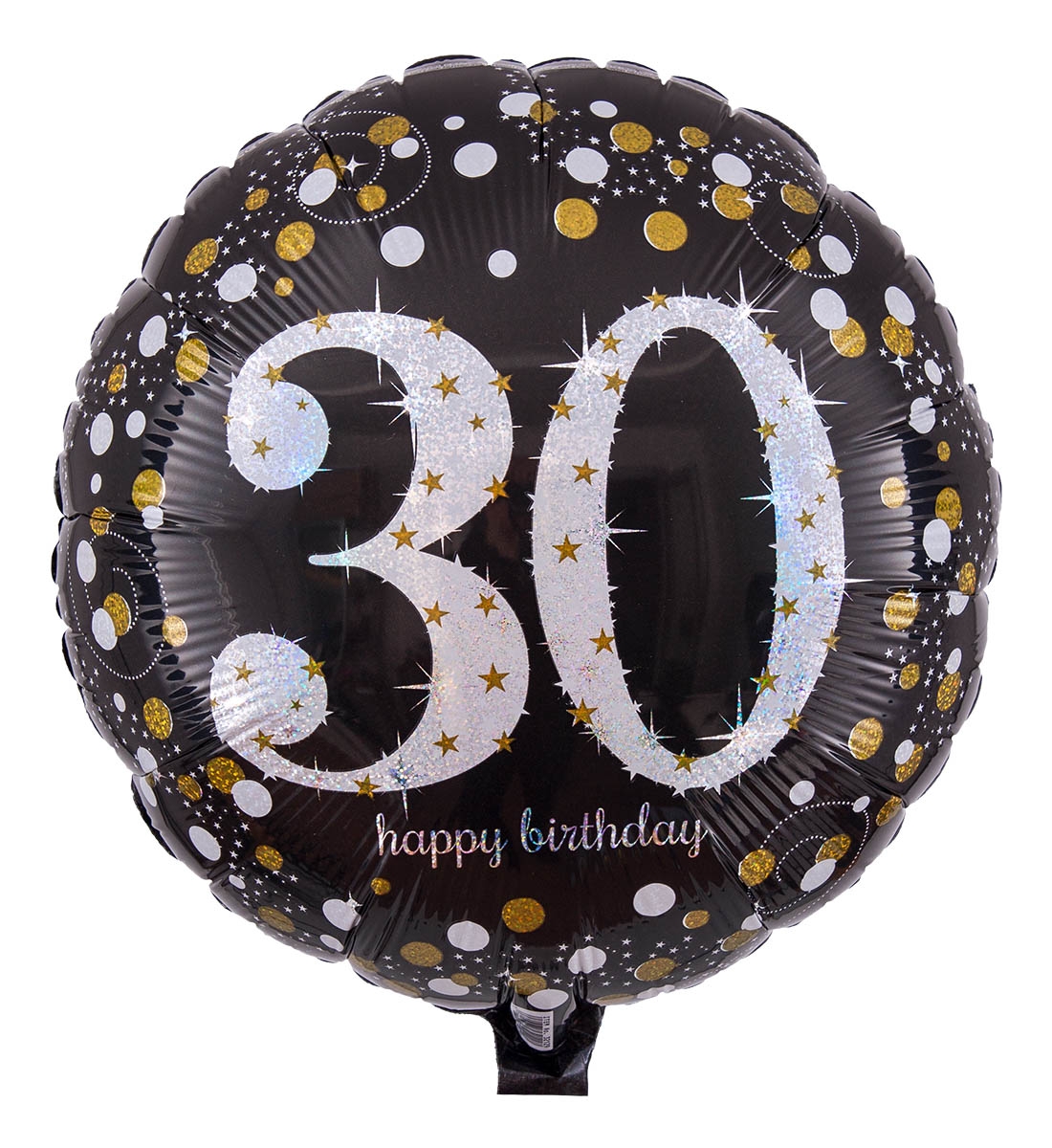 Folienballon Sparkling Birthday 30. Geburtstag Holographic 43cm