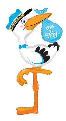 Folienballon Storch - Special Delivery - it's a Boy 150cm