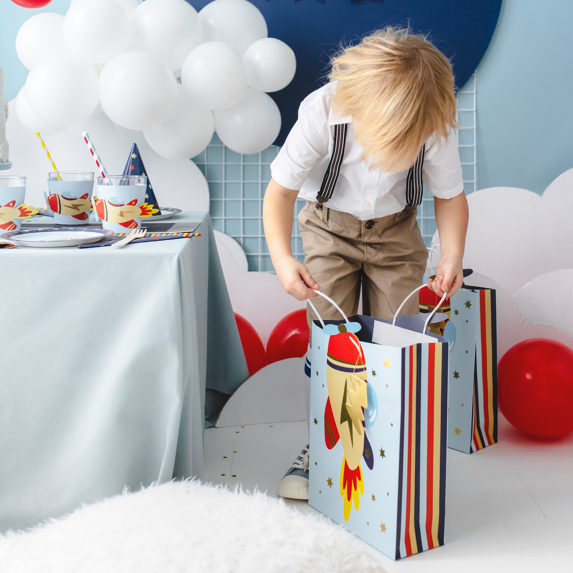 Geschenktüte "Flugzeug", groß Geschenktüte "Flugzeug", groß