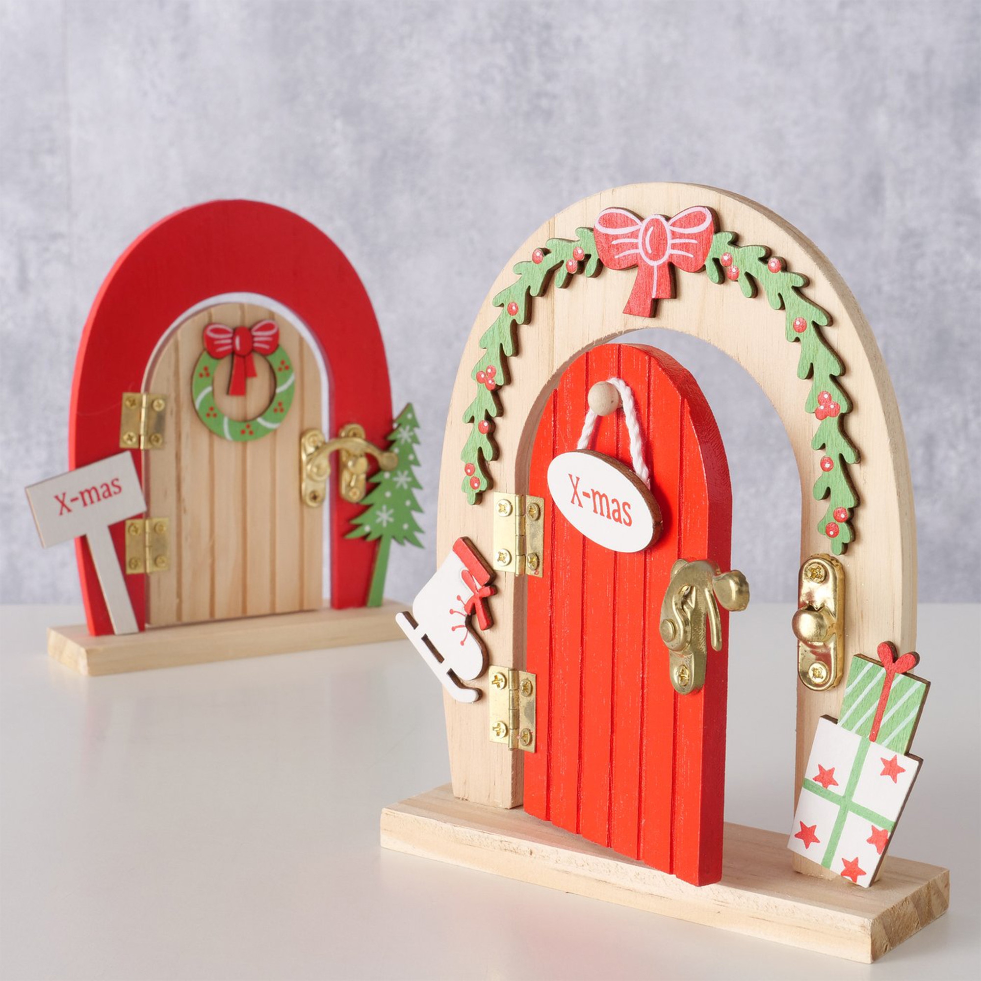 Dekotür "X-Mas Schlittschuh" Braun, 15 cm Dekotür "X-Mas Schlittschuh" Braun, 15 cm