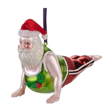 Weihnachtskugel "Yoga-Santa" Sphinx Haltung Weihnachtskugel "Yoga-Santa" Sphinx Haltung