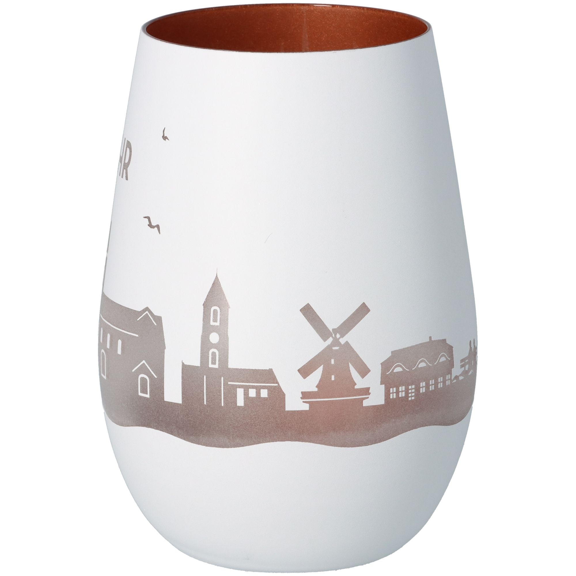 Windlicht Skyline Föhr Weiß/Bronze Windlicht Skyline Föhr Weiß/Bronze