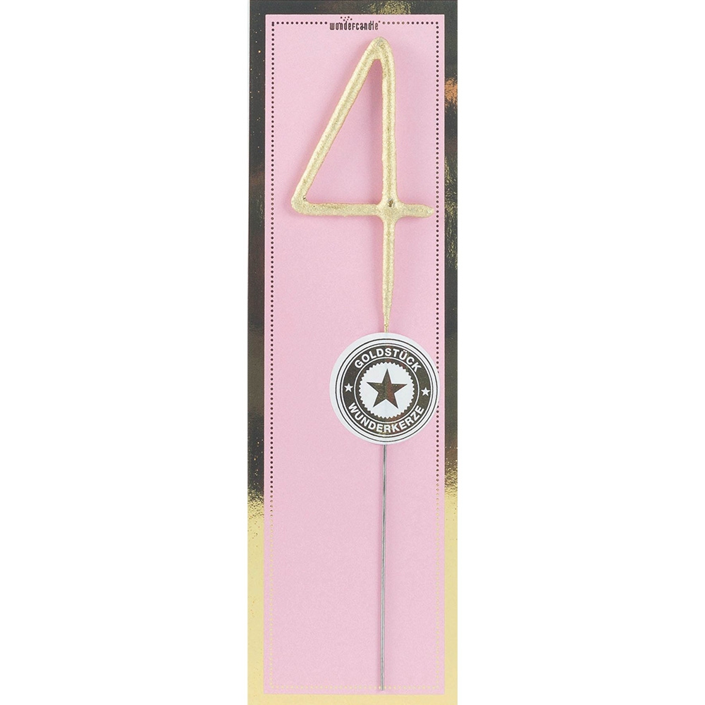 Wunderkerze Zahl 4 Gold Wunderkerze Zahl 4 Gold