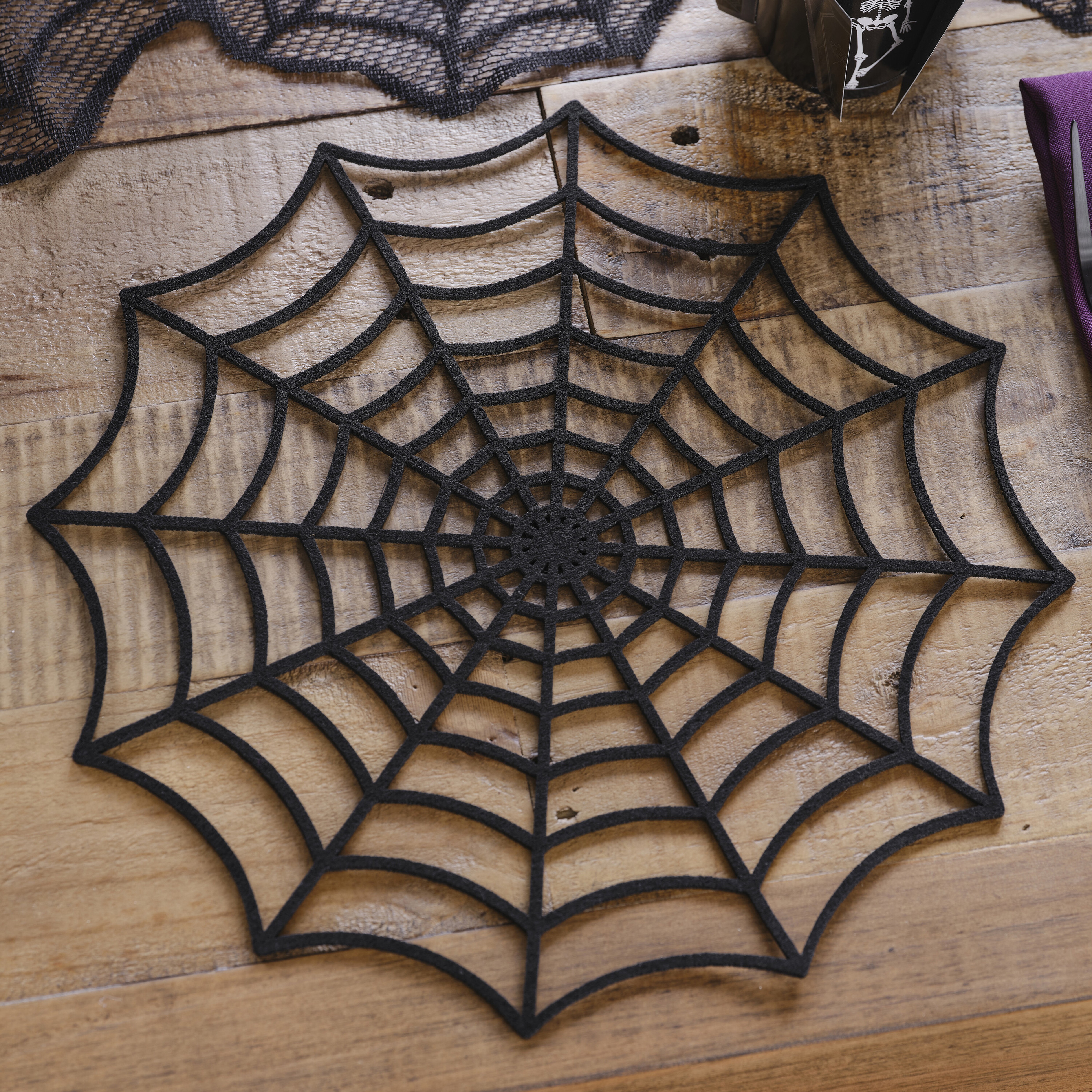 Halloween Tischsets mit Spinnennetz Halloween Tischsets mit Spinnennetz
