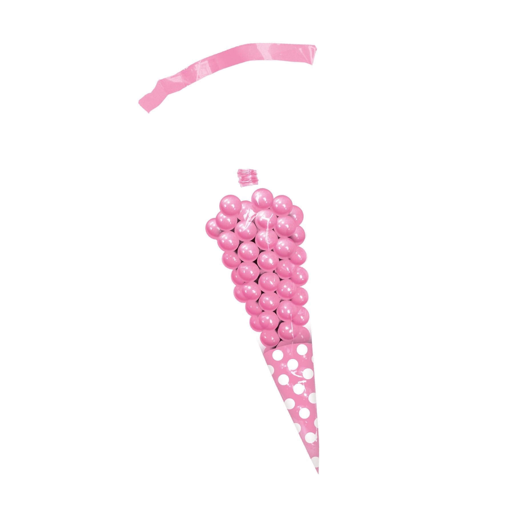 Baby Rosa - 10 Polka Dots Süßigkeiten Spitztüten Baby Rosa - 10 Polka Dots Süßigkeiten Spitztüten