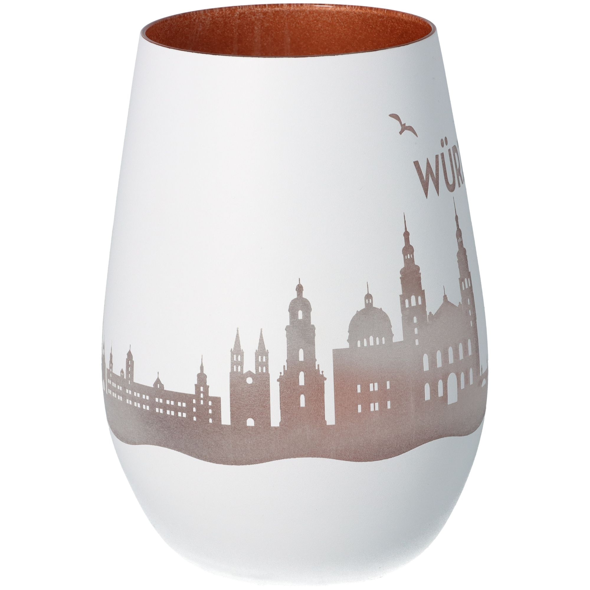 Windlicht Skyline Würzburg Weiß/Bronze Windlicht Skyline Würzburg Weiß/Bronze