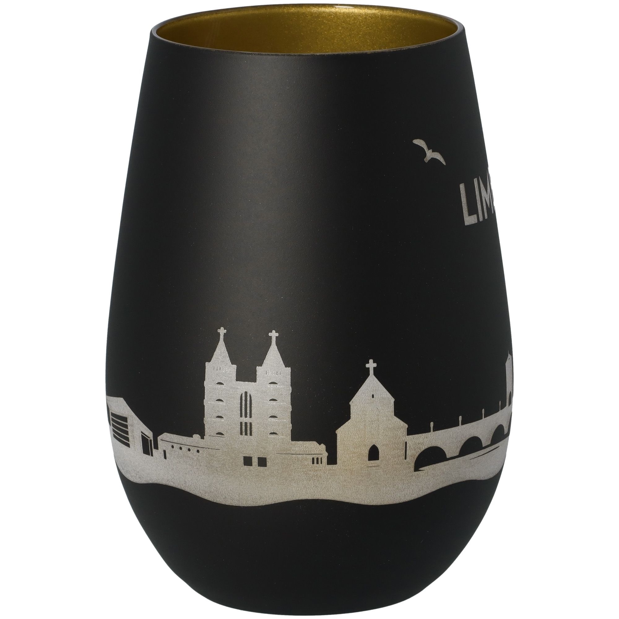 Windlicht Skyline Limburg Schwarz/Gold Töpferei, Krug, Vase