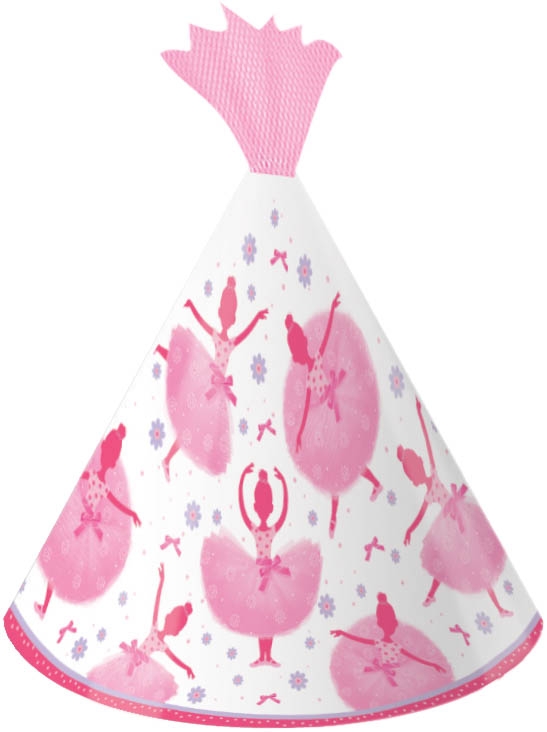 Prima Ballerina - 8 Party-Hütchen mit Tüll Prima Ballerina - 8 Party-Hütchen mit Tüll