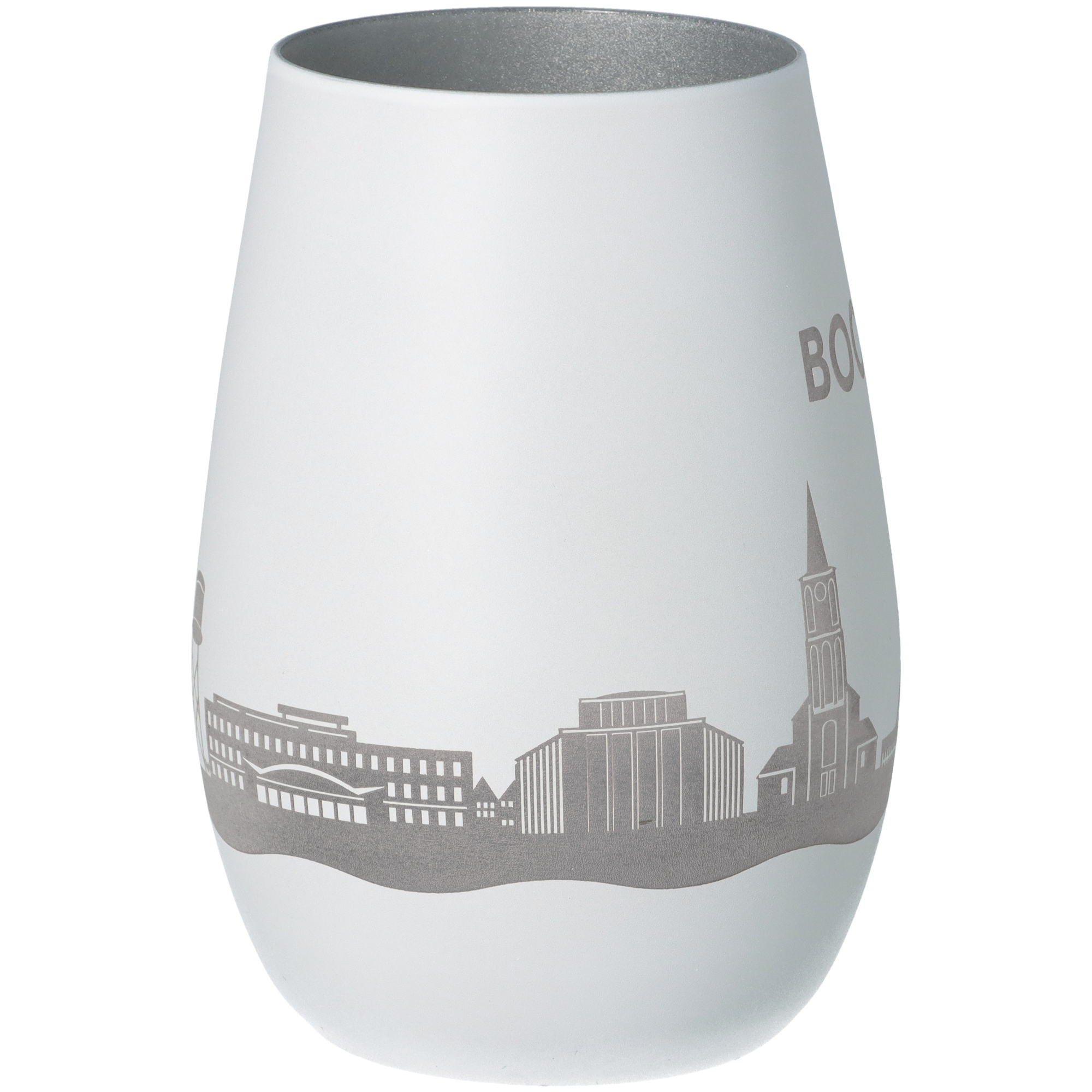 Windlicht Skyline Bochum Weiß/Silber Windlicht Skyline Bochum Weiß/Silber