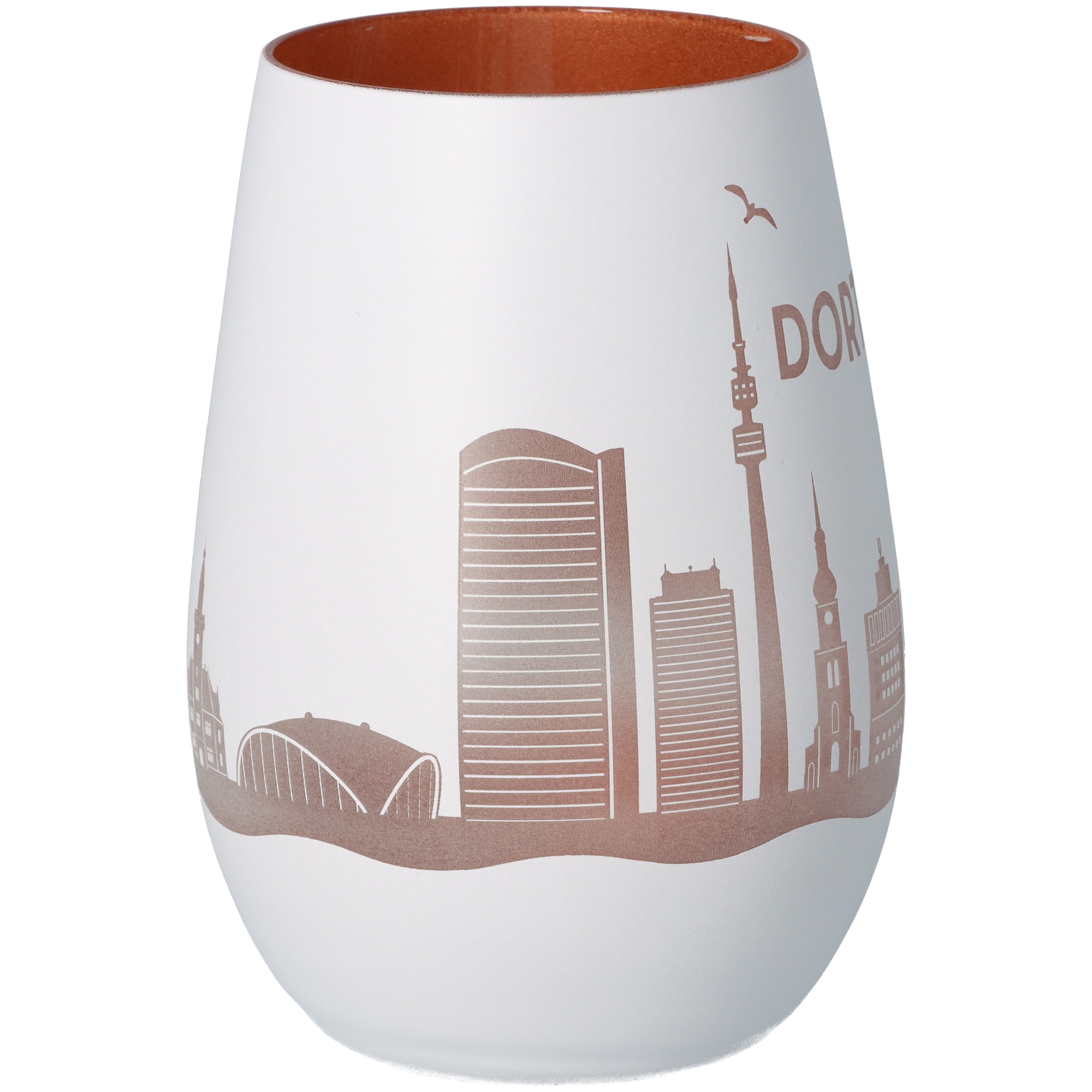 Windlicht Skyline Dortmund Weiß/Bronze Windlicht Skyline Dortmund Weiß/Bronze