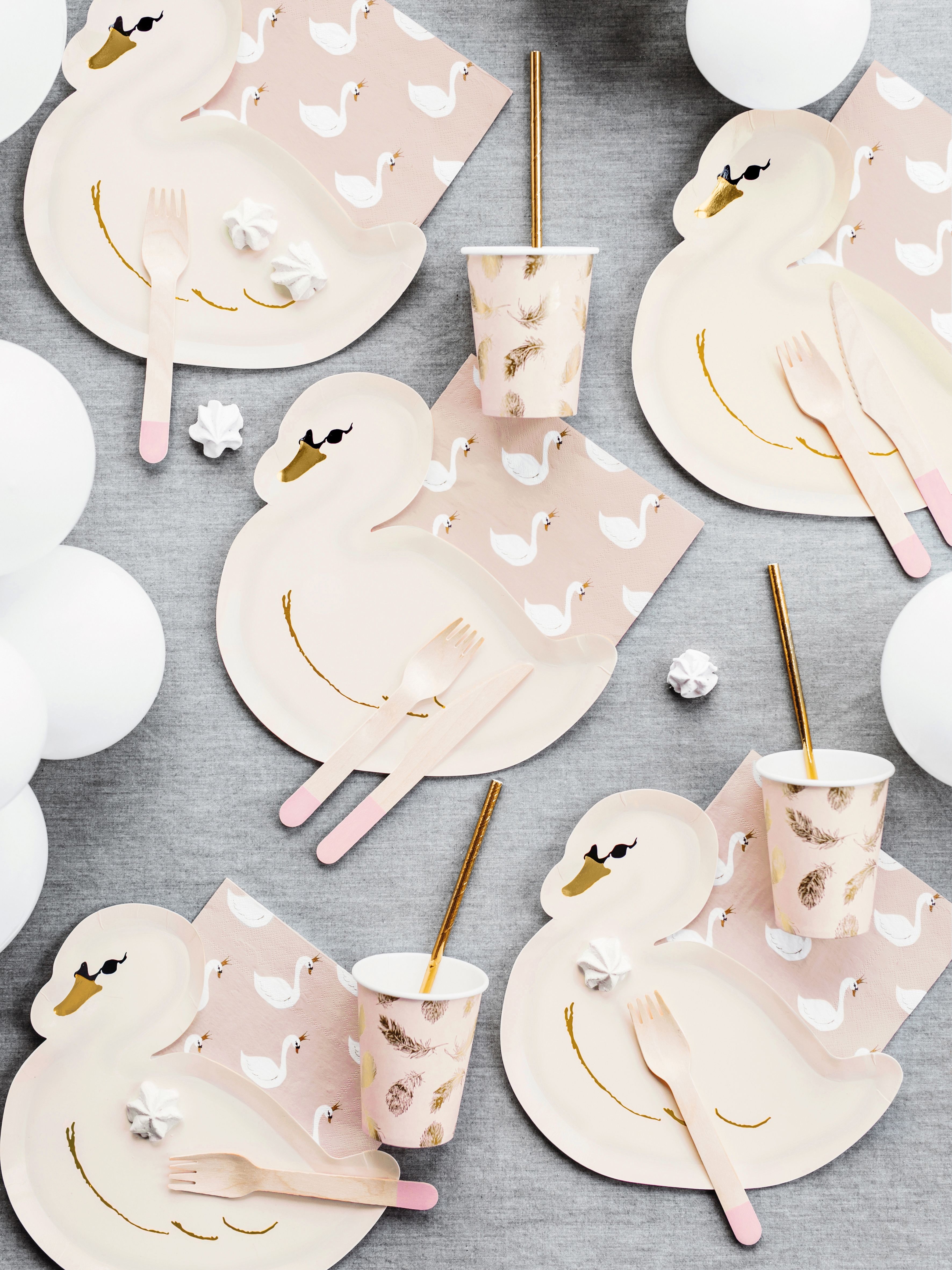 Schwan - 6 Pappteller Schwan - 6 Pappteller