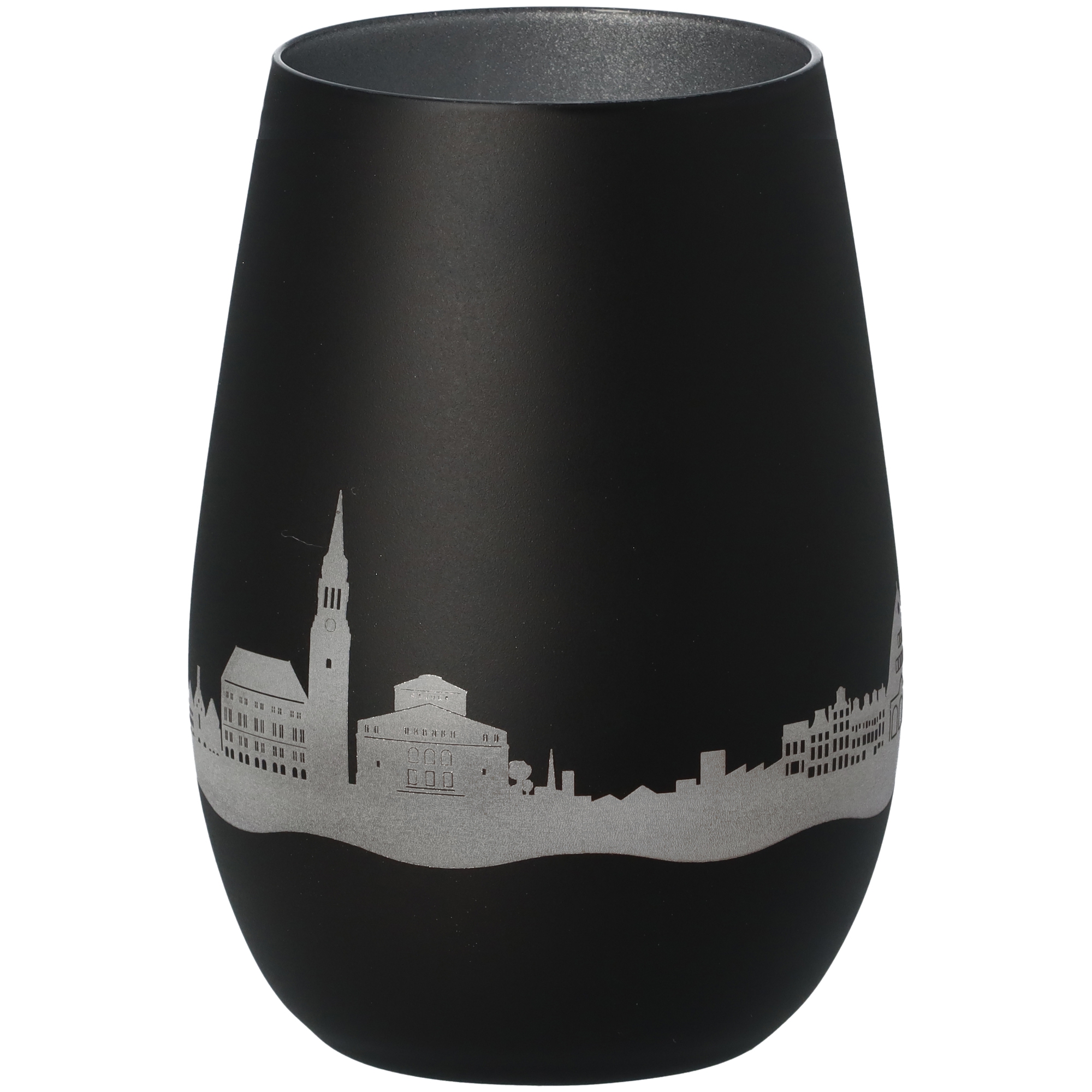 Windlicht Skyline Kiel Schwarz/Silber Windlicht Skyline Kiel Schwarz/Silber