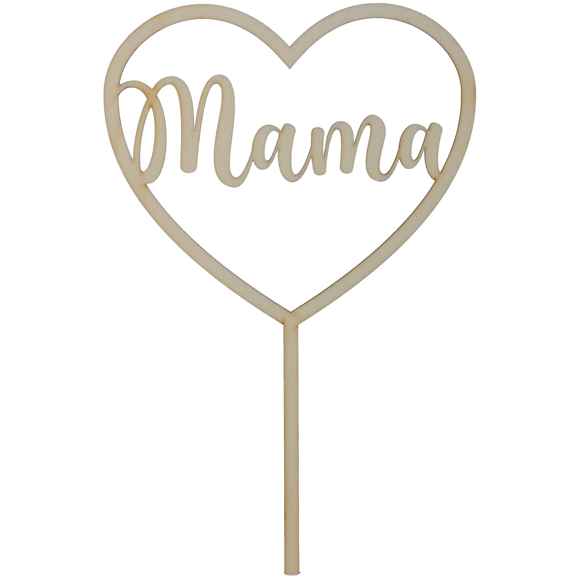 Cake Topper "Mama" Herz groß aus Holz Cake Topper "Mama" Herz groß aus Holz