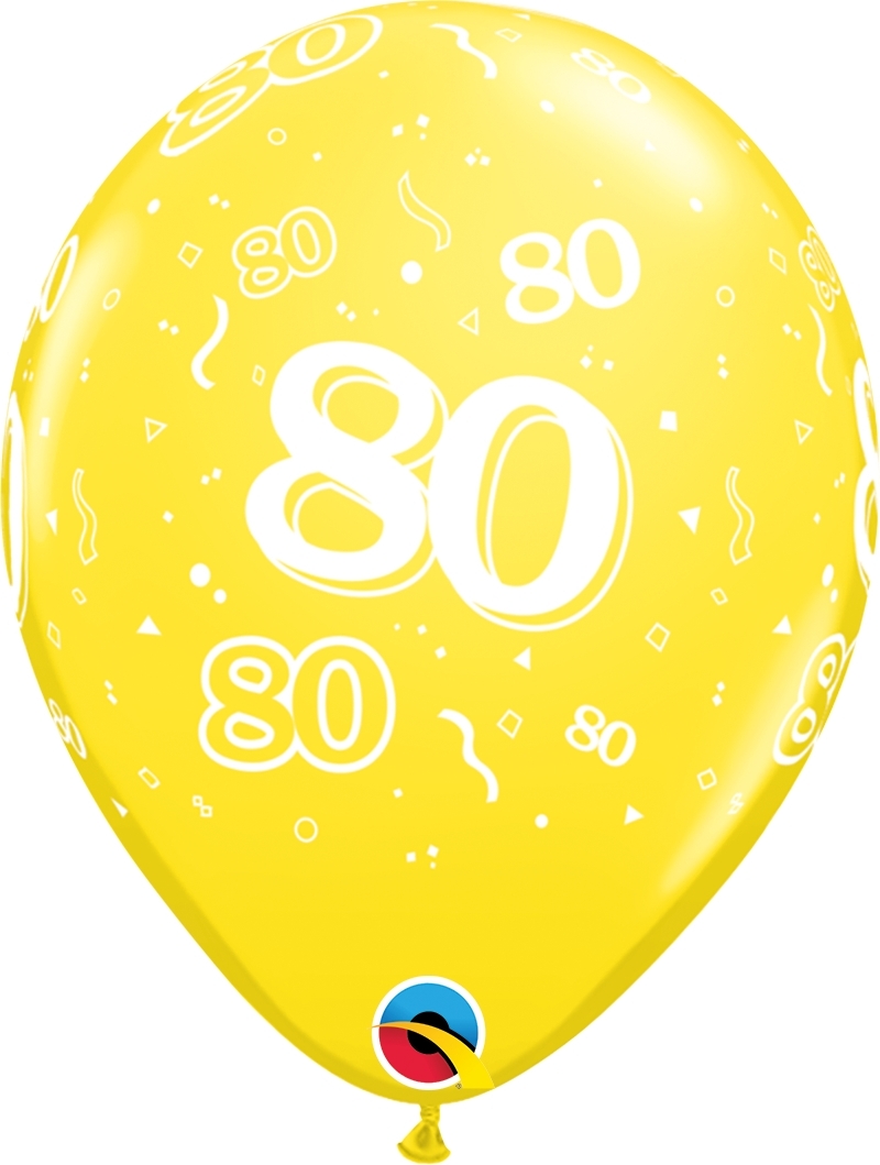 Qualatex Latexballon 80. Geburtstag verschiedene Farben Ø 30cm Qualatex Latexballon 80. Geburtstag verschiedene Farben Ø 30cm