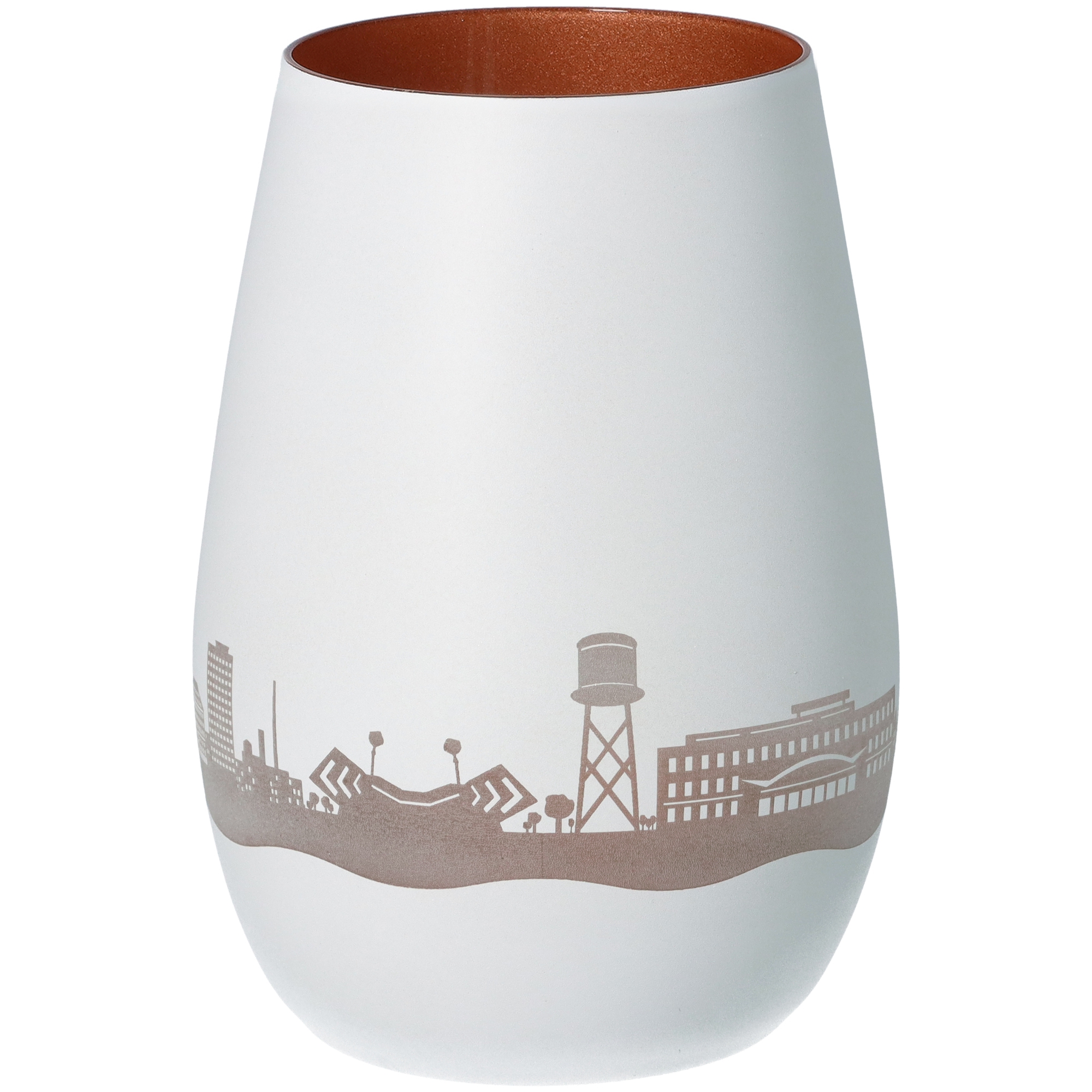 Windlicht Skyline Bochum Weiß/Bronze Windlicht Skyline Bochum Weiß/Bronze