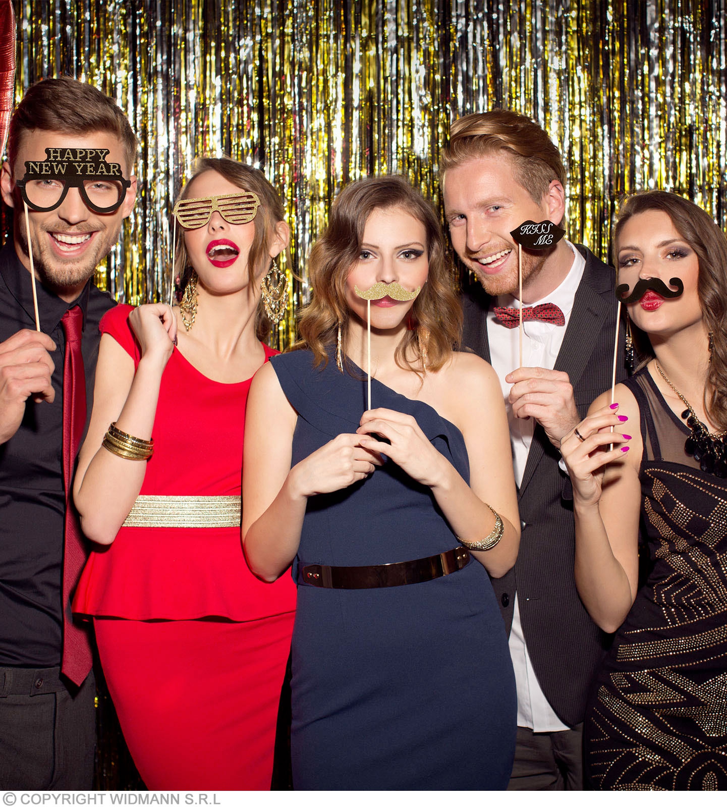 Silvester - Requisiten für Fotobox, 20 teilig Silvester - Requisiten für Fotobox, 20 teilig